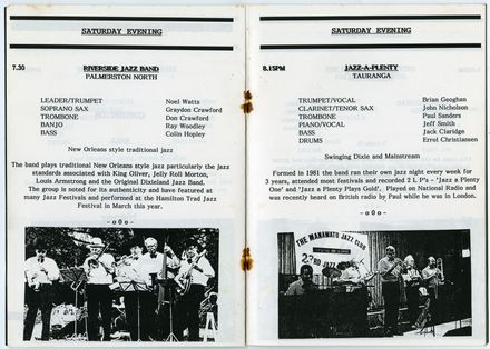 Manawatū Jazz Festival Program, 1992