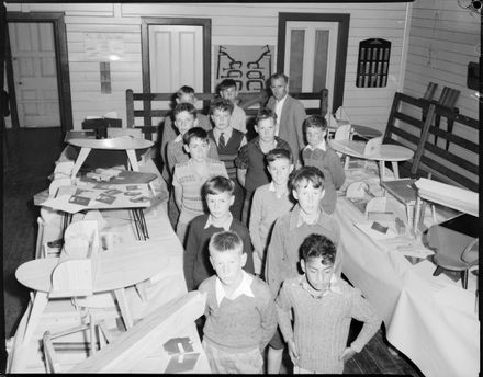 "Alongside Their Exhibits" Linton and Seventh Day Adventist Schools Woodcraft Exhibits