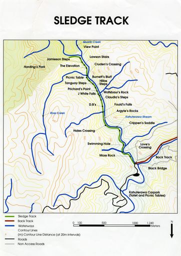 Sledge Track map, Kahuterawa