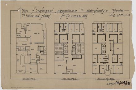 Plan for proposed alterations to Everybody's Theatre