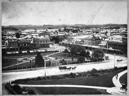 The Square looking west from Post Office Clock Tower