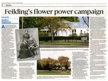 Back Issues:  Feilding's flower power campaign