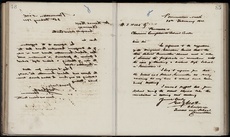 Outwards Correspondence of the Palmerston North Cemetery Trustees, 1898 -1902 112