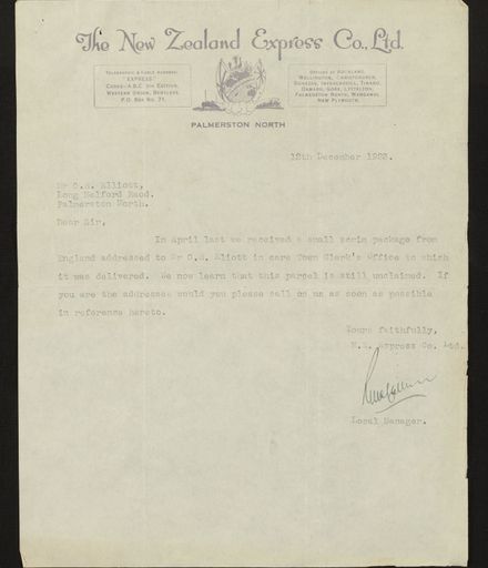Correspondence regarding design of memorial, PN & Districts Soldiers' Memorial Fund, February 1923 6