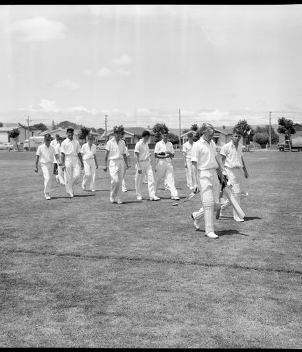 "Inter-School Cricket" Boys' High versus Wanganui Technical College