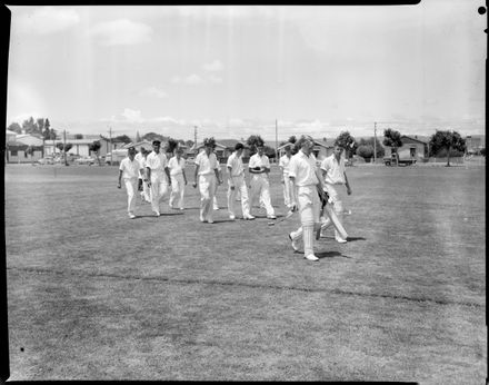 "Inter-School Cricket" Boys' High versus Wanganui Technical College