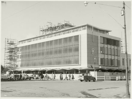 Construction of the Public Library - exterior