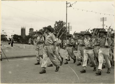 Army March Past, as part of Palmerston North 75th Jubilee celebrations