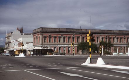 Buildings on the corner of Main Street and the Square, Palmerston North