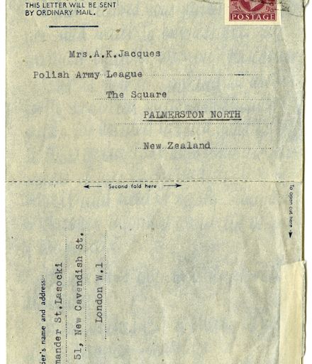 Pollish Army League correspondence