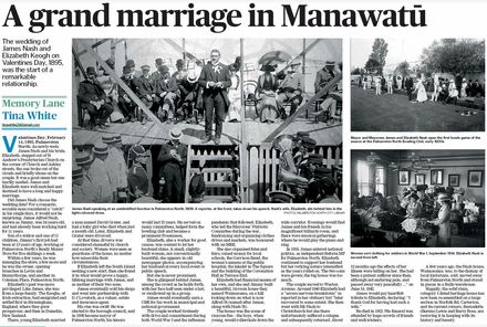 Memory Lane - "A grand marriage in Manawatū"