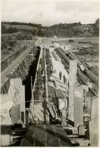 The decking of the second Fitzherbert Bridge