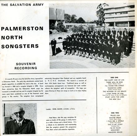 The Salvation Army Palmerston North Songsters Souvenir Recording, 1974 Tour 2