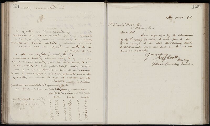 Outwards Correspondence of the Palmerston North Cemetery Trustees, 1898 -1902 183