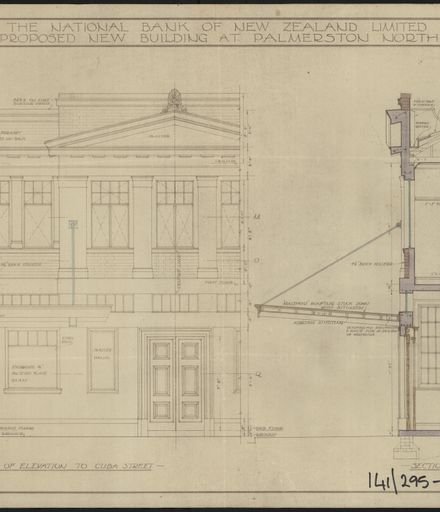 Architectural Plans for National Bank of New Zealand, Corner of Cuba Street & Rangitikei Street 3