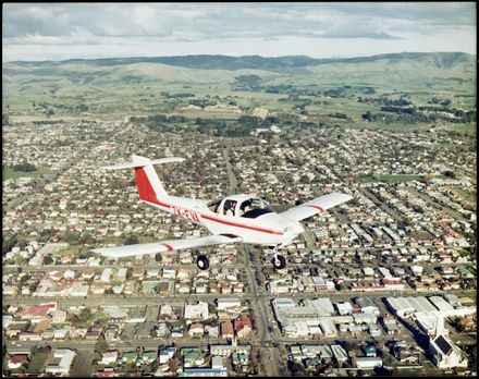 ZK-EVA Piper Tomahawk PA38 ZK-EVA flying over Victoria Avenue - Resource cover image
