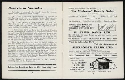 Palmerston North Diary: September 1959 5