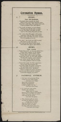 Celebration of Peace in South Africa and Coronation of Edward VII