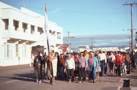 The Māori Land March on Andrew Young Street