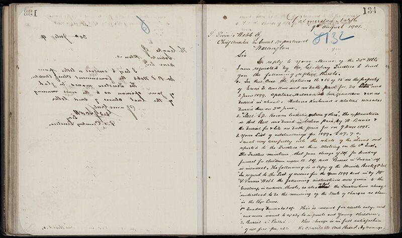 Outwards Correspondence of the Palmerston North Cemetery Trustees, 1898 -1902 161