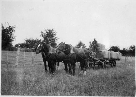 Wagonload of Wool Bales, Salisbury Road, Ashhurst