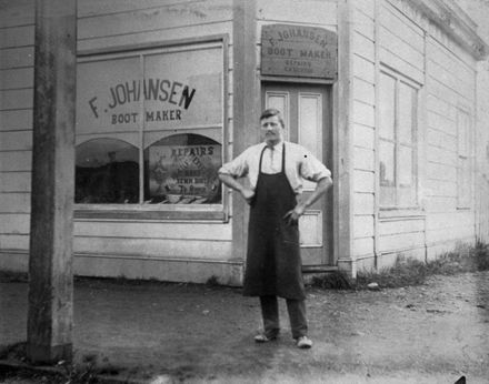 Frederick Johansen and boot maker shop