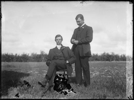 Two Men Smoking Pipes