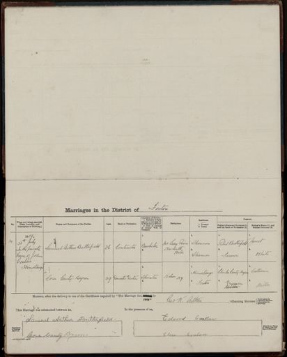 Marriage register 1909- 1927