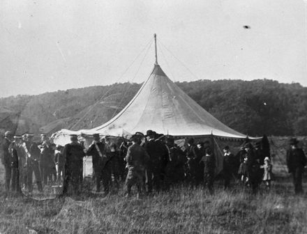 Refreshment tent for the opening day of Ashhurst Bridge
