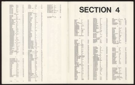 Index - Section 3 (T-Z) and Section 4 (A-F)