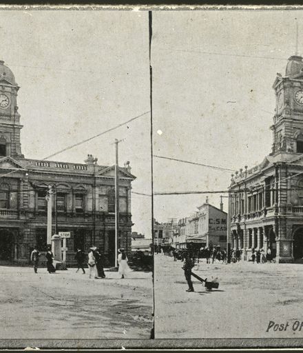 Stereoscopic View: Post Office, Palmerston North
