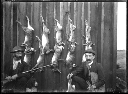 Rabbit Hunters with Game