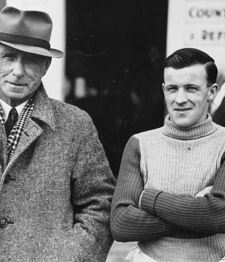 George New, horse trainer and Kevin Ford, jockey