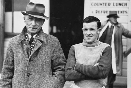 George New, horse trainer and Kevin Ford, jockey