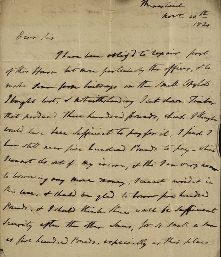 Page 1: Letter addressed by Lord Palmerston, written by E P Buckley