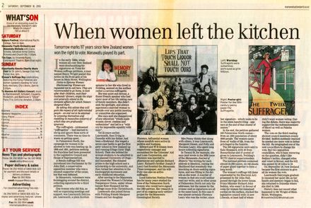 Memory Lane - "When women left the kitchen" - Resource cover image
