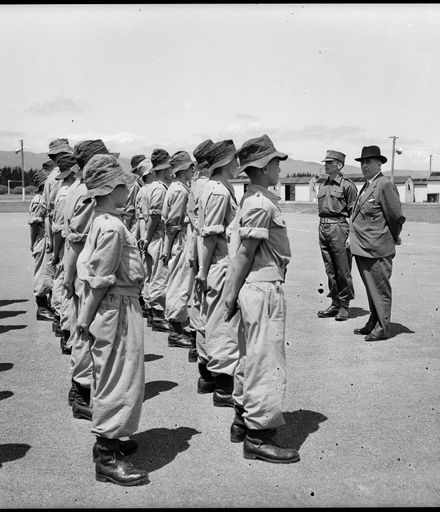 "Defence Minister at Linton Camp"