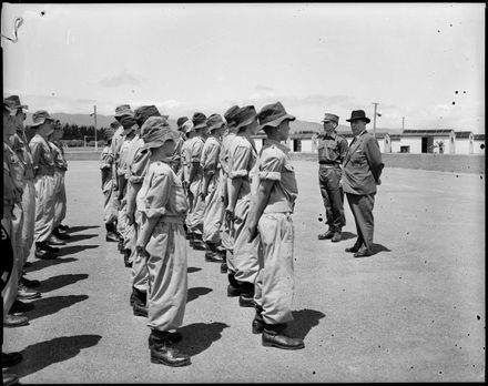 "Defence Minister at Linton Camp"