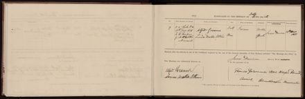 Marriage register 1870 - 1880