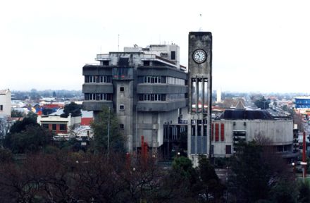 Palmerston North City Council administration building and Hopwood clock tower