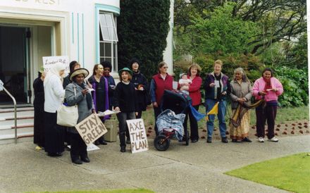 Protesters Outside Ladies Rest
