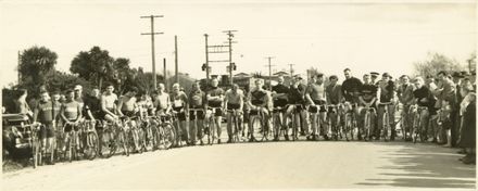 Competitors in bike race