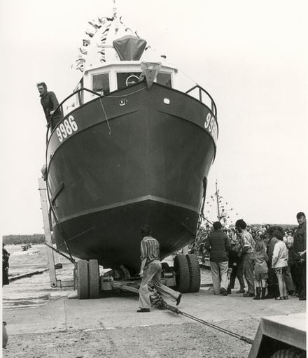 The Launching of the Coral V at Foxton Beach