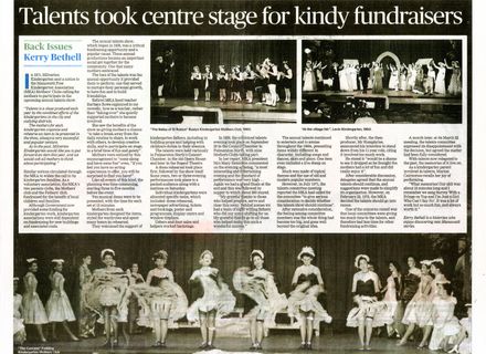 Back Issues: Talents took centre stage for kindy fundraisers