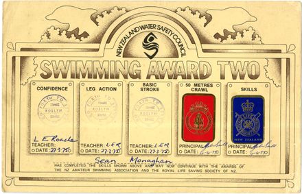 New Zealand Water Safety Council, Swimming Award Two
