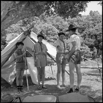 "Great Life for Boys in Scout Camp" Patrol Inspection