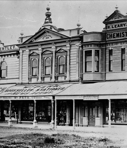 William Bentley Draper, W. Park Bookseller, and R. Leary Chemist shops, The Square