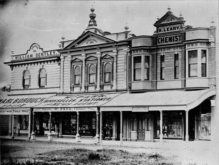 William Bentley Draper, W. Park Bookseller, and R. Leary Chemist shops, The Square