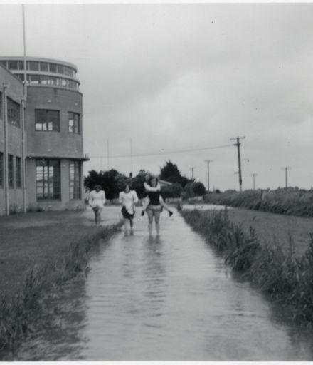 Libertyland Staff at Flooded Building