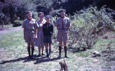 The Liggins Family in Scouts uniforms